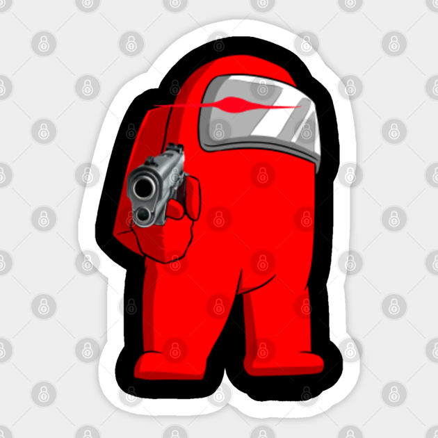 Among Us Red With Gun